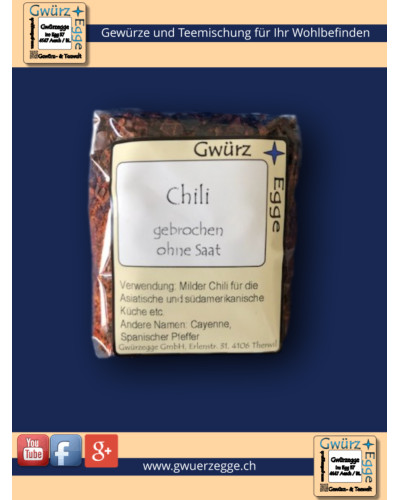 Chili gebrochen ohne Saat