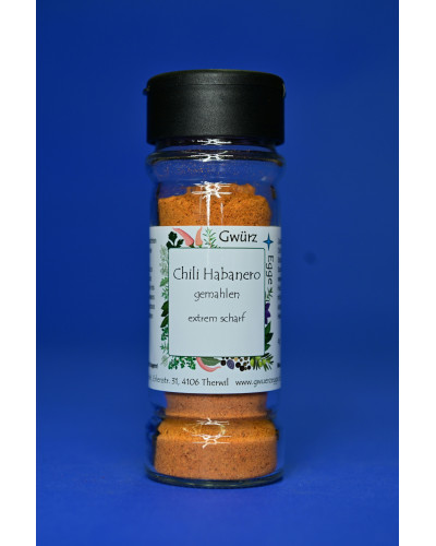 Chili Habañero (sehr scharf) gemahlen 50gr
