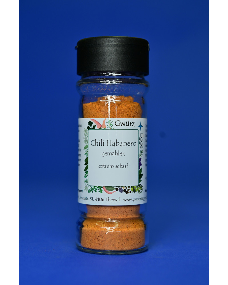 Chili Habañero (sehr scharf) gemahlen 50gr