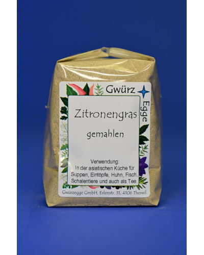 Zitronengras gemahlen