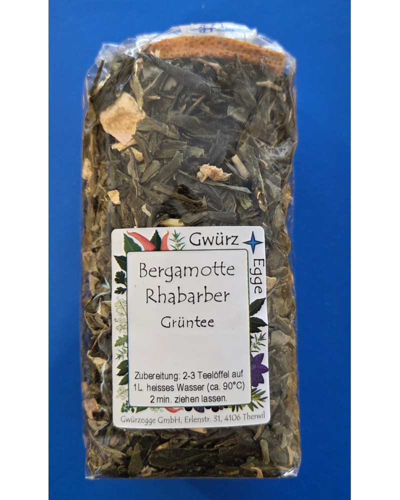 Bergamotte Rhabarer Grüntee